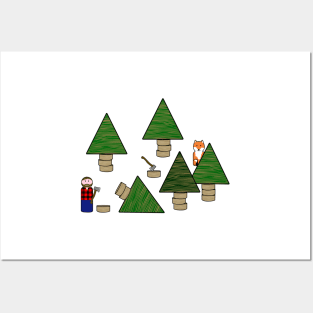 little lumber jacks Posters and Art